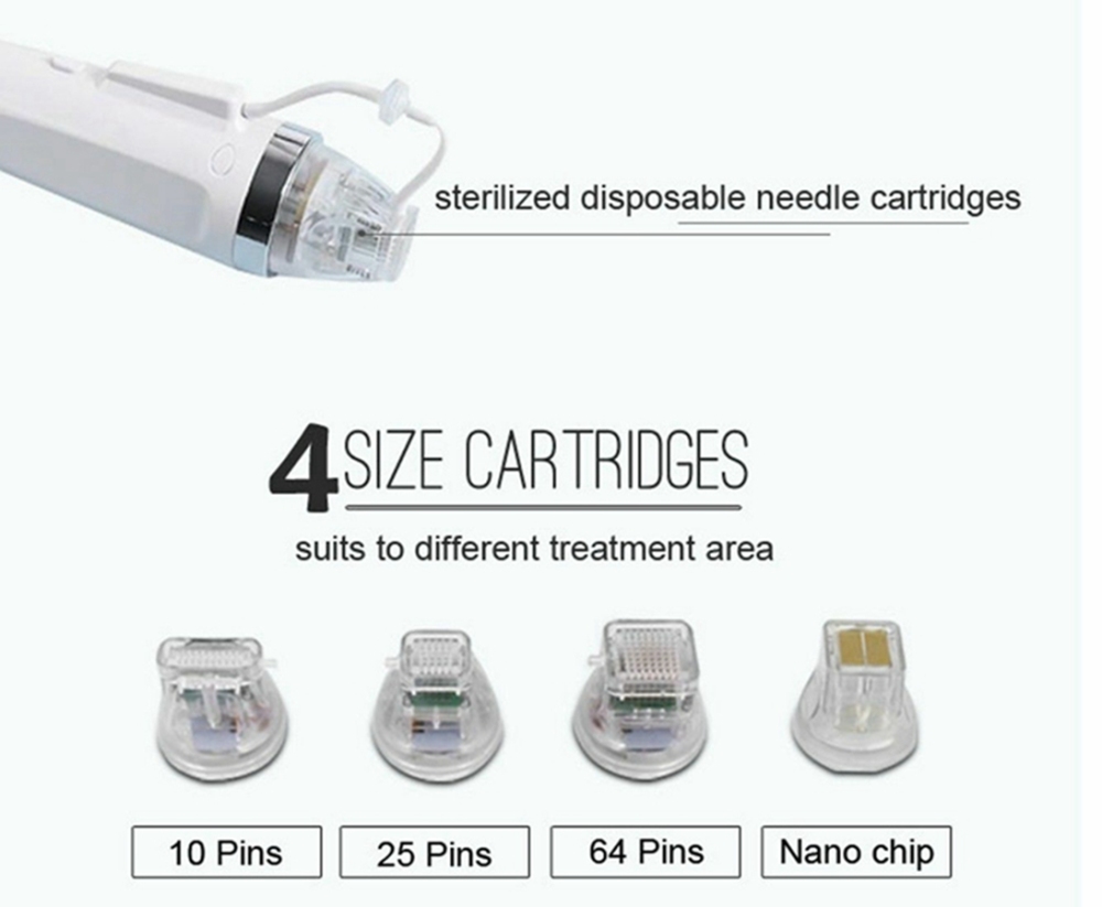 100pcs Disposable Fractional RF Machine Cartridge Consumable Gold Plated 10/25/64 Pins Nano Cartridges Accessory