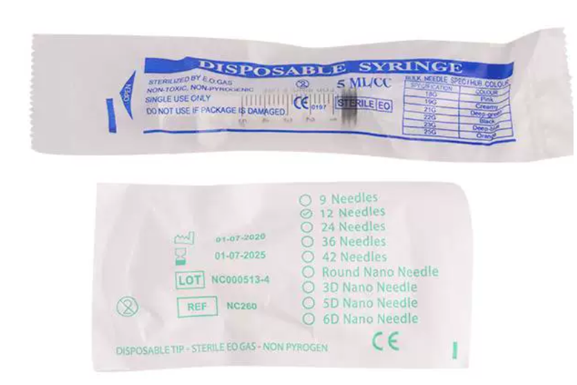 100pcs Hydra Needle Derma Stamp 9/12/24/36/42/Nano Facial Meso Pen Microneedle Cartridge With Syringe Tube