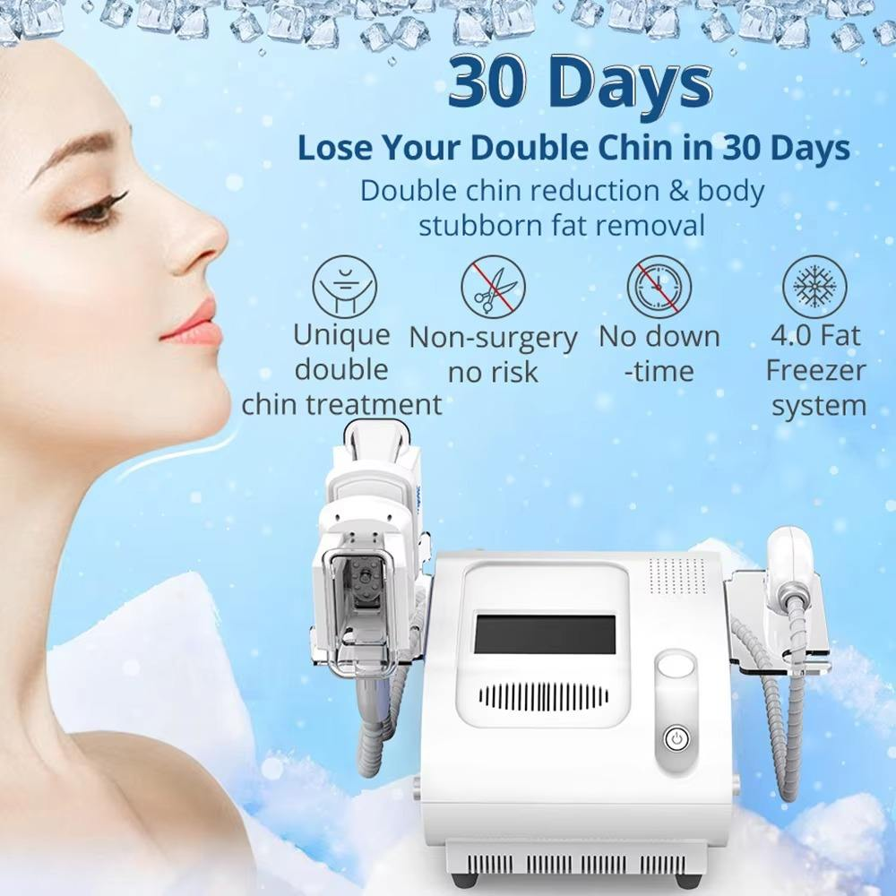 Tabletop 3-in-1 Body Shaping machine Body chin handle Fat Reduction Cellulite Removal Cryo Slimming Equipment