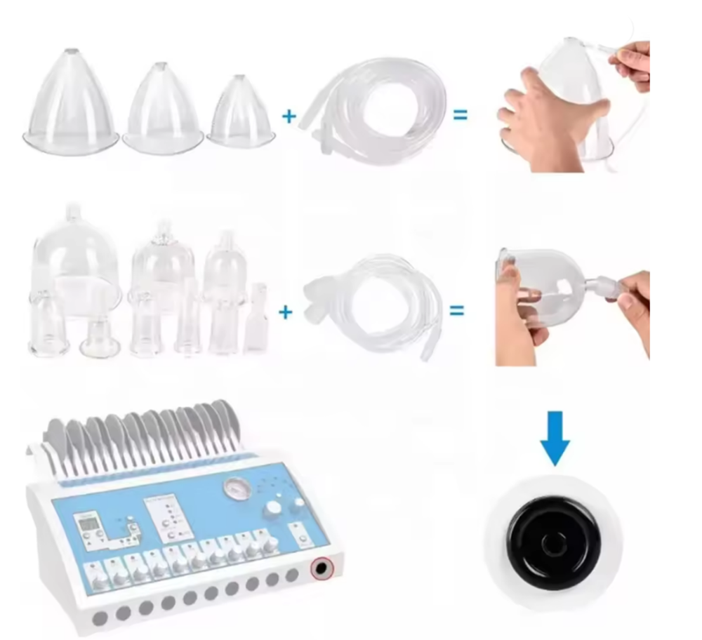 Bum Suction Machine Infrared Heat Russian Wave Electric Muscle Stimulate EMS Machine Vacuum Massage Body Shaping for Home Salon