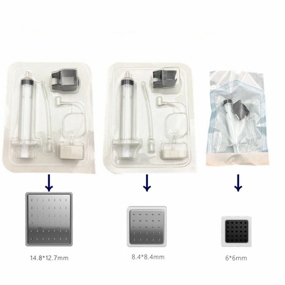 RF Vanadium Titanium Crystal Injection Syringe No Needle Tubing Disposable Photon For Face Restoration Skin Care Water Mesogun