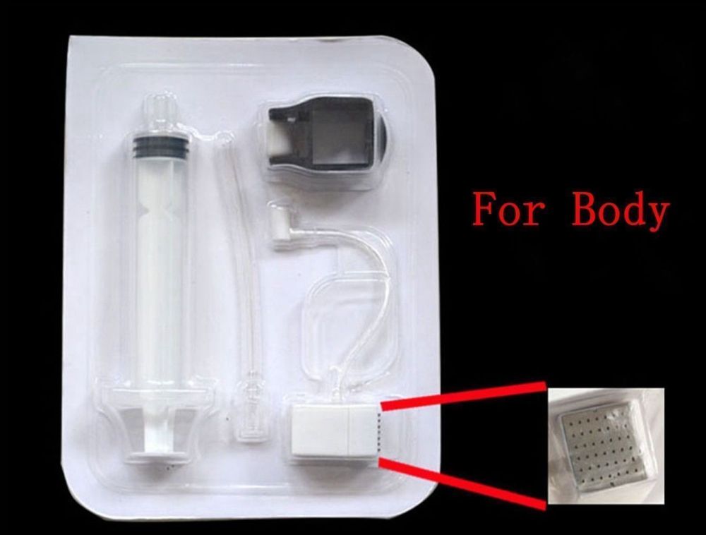 RF Vanadium Titanium Crystal Injection Syringe No Needle Tubing Disposable Photon For Face Restoration Skin Care Water Mesogun