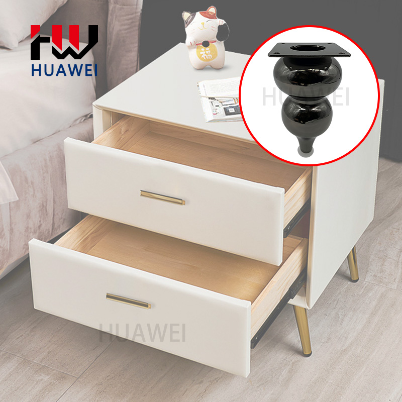 Plated Polished Gourd Shape Furniture Hardware Metal Sofa Foot Cabinet Base Foot Bed Legs Couch Leg for Living Room