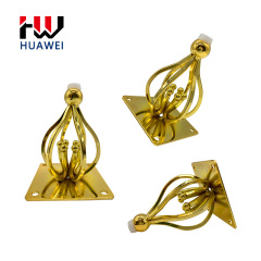Round Cone Shape Furniture Couch Legs Coffee Table Cabinet Foot Sofa Metal Iron Gold Spiral Flower Pattern Leg Bed Chair Feet