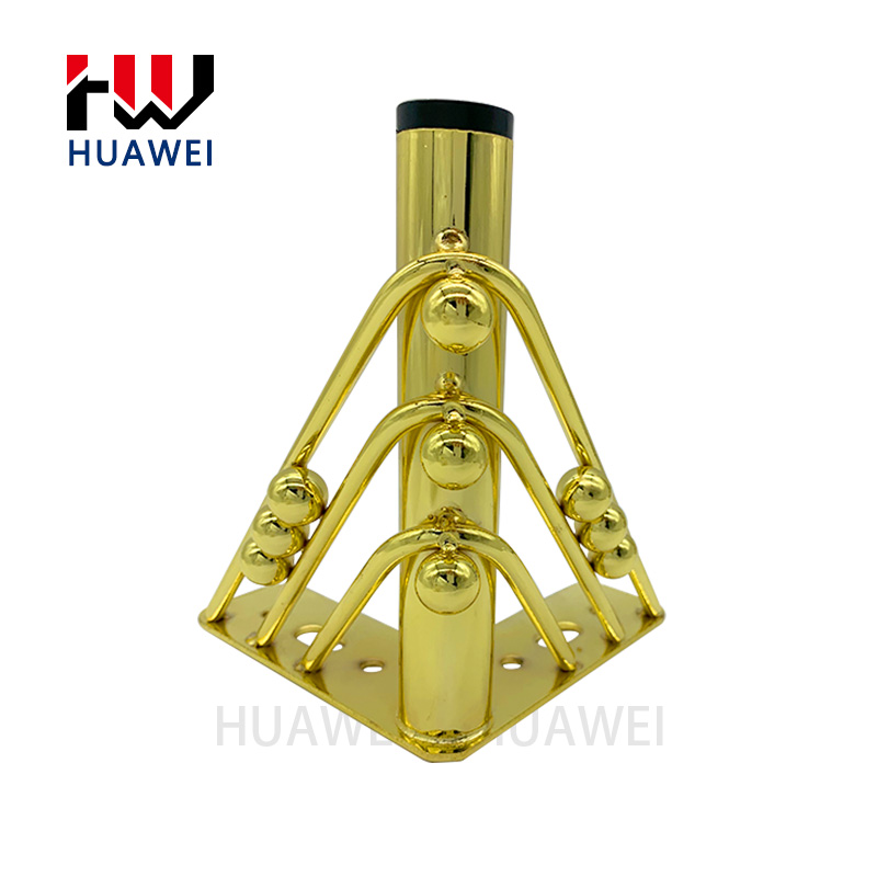 Wholesale Light Luxury Heavy Industry Metal Iron Triangle Legs Chair Foot Cabinet Feet Sofa Leg for Home Use Furniture Parts