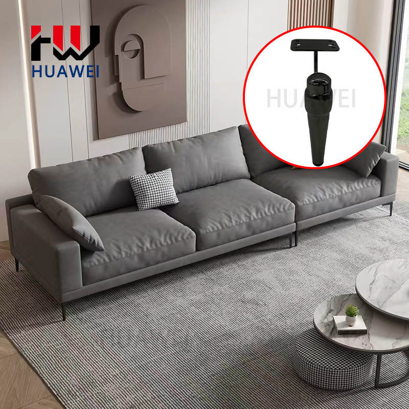 HUAWEI New Design Metal Chrome Chair Legs Iron Fitting Furniture Sofa Feet Black Table Foot Living Room for Couch Leg
