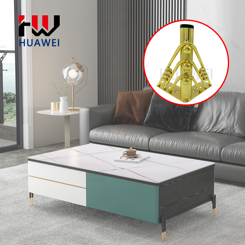 Wholesale Light Luxury Heavy Industry Metal Iron Triangle Legs Chair Foot Cabinet Feet Sofa Leg for Home Use Furniture Parts