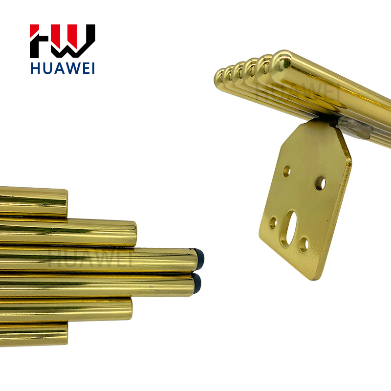 Irregular Solid Core Chrome Legs Metal Gold Round Strip Shape Furniture Sofa Accessories Table Feet Couch Leg Bed Foot