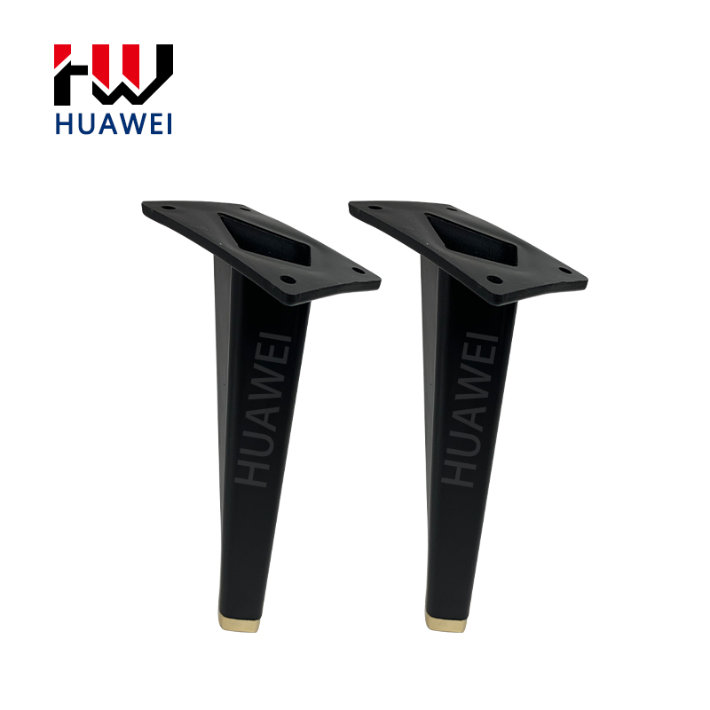 HUAWEI Black Bevel Cone Diamond Furniture Cabinet Feet Sofa Leg Bed Feet Plastic foot