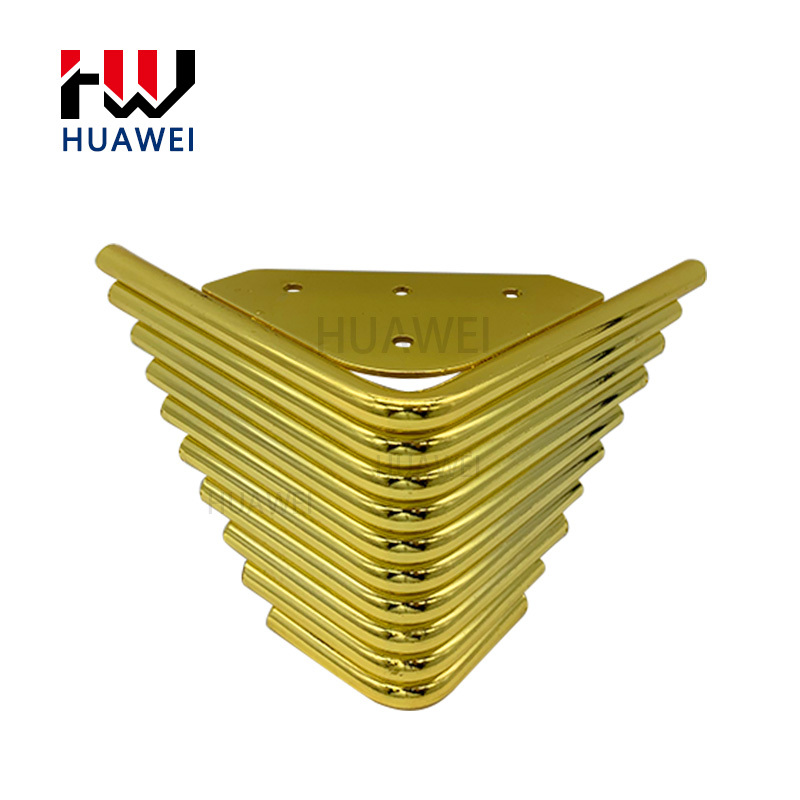 Chrome Furniture Sofa Iron Legs Metal Bed Feet Triangle Gold Y Shape Solid Table Foot Powder Coating Cabinet Base Couch Leg