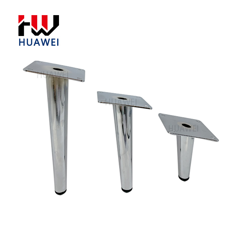 Black Gold Silver Iron Oblique Cone Legs Coffee Table Feet Chair Foot Bed Base Dining Cabinet Feet Sofa Leg for Furniture Couch