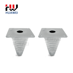 Furniture Chrome Legs Tapered Metal Sofa Leg Bed Feet Gold Cone Shape Table Iron Gold Foot