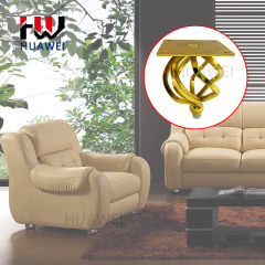 Round Shape Furniture Couch Legs Coffee Table Cabinet Foot Sofa Metal Gold Spiral Flower Pattern Leg Chair Feet for Living Room