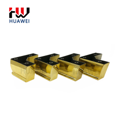 Gold Color V Shape Kitchen for Furniture Sofa Plastic Cabinets Table Feet