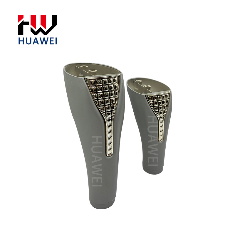 Chinese Manufacture Oblique Cone Shape Grey Plastic Furniture Leg Sofa Feet Furniture Accessories Leg