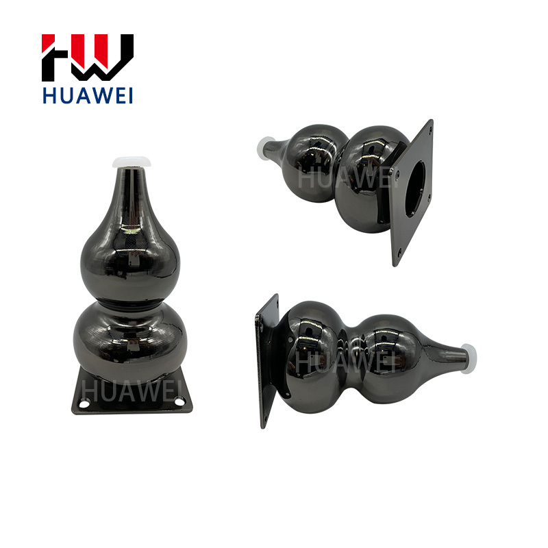 Plated Polished Gourd Shape Furniture Hardware Metal Sofa Foot Cabinet Base Foot Bed Legs Couch Leg for Living Room