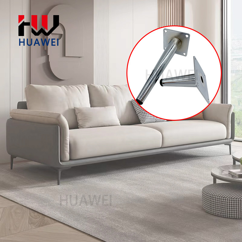 Black Gold Silver Iron Oblique Cone Legs Coffee Table Feet Chair Foot Bed Base Dining Cabinet Feet Sofa Leg for Furniture Couch