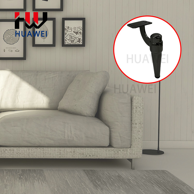 HUAWEI New Design Metal Chrome Chair Legs Iron Fitting Furniture Sofa Feet Black Table Foot Living Room for Couch Leg