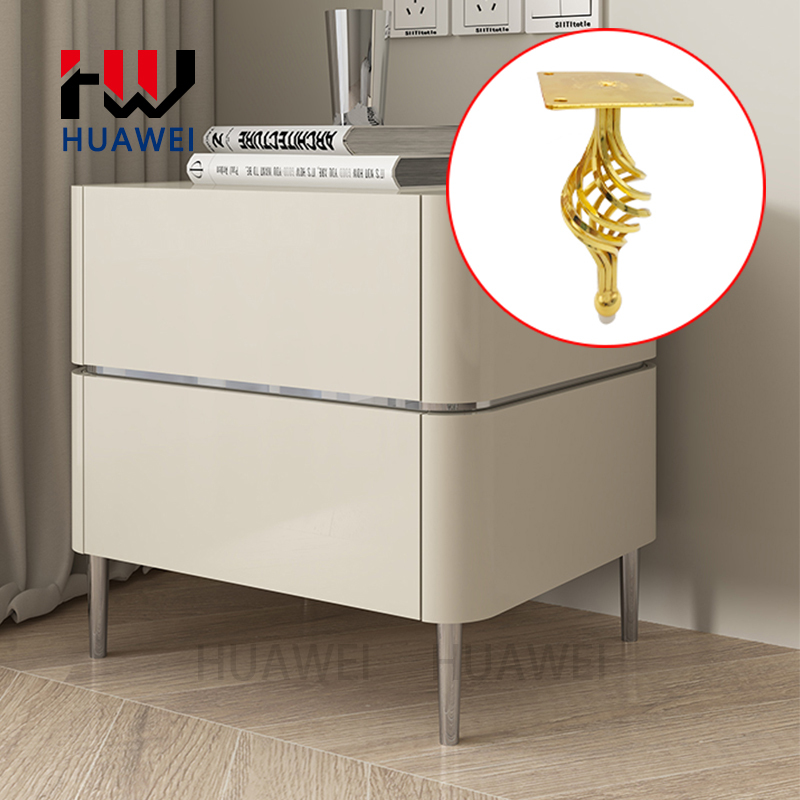 Cone Shape Furniture Sofa Legs Metal Couch Leg Coffee Table Cabinet Foot Gold Spiral Flower Pattern Bed Chair Feet Living Room
