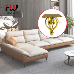 Round Cone Shape Furniture Couch Legs Coffee Table Cabinet Foot Sofa Metal Iron Gold Spiral Flower Pattern Leg Bed Chair Feet
