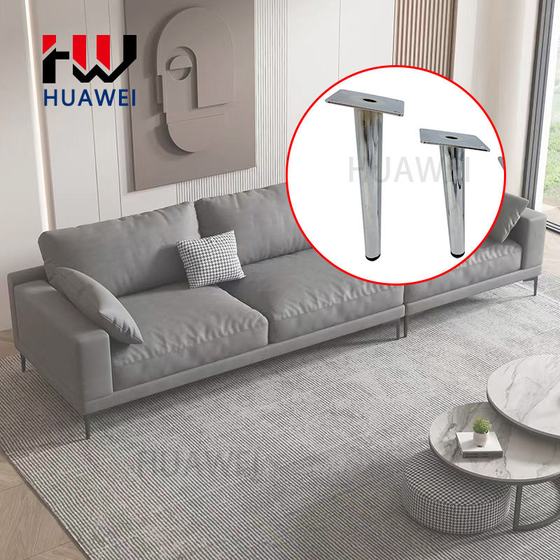 Black Gold Silver Iron Oblique Cone Legs Coffee Table Feet Chair Foot Bed Base Dining Cabinet Feet Sofa Leg for Furniture Couch