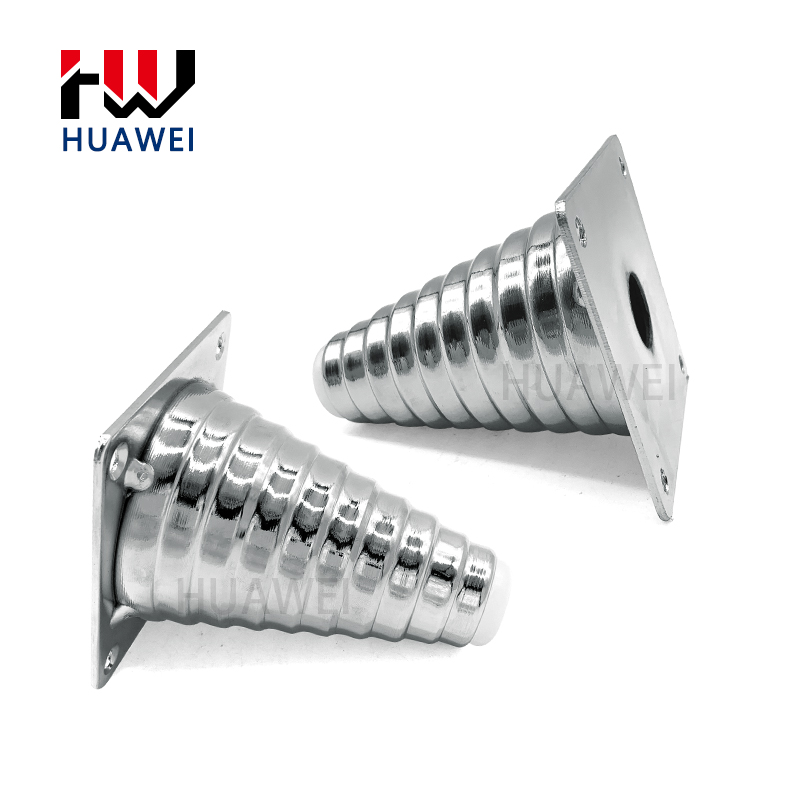 Furniture Chrome Legs Tapered Metal Sofa Leg Bed Feet Gold Cone Shape Table Iron Gold Foot