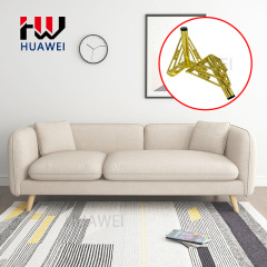 Support Customization Y Shape Furniture Table Cabinet Foot Sofa Metal Gold Leg Slant Feet Living Room High Quality Chair Legs