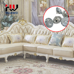 Factory Clear and Other Custom Color Satellite Crystal Upholstery Button Satellite Pattern Rhinestone Button With Iron Loop for Furniture