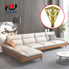 Wholesale Light Luxury Heavy Industry Metal Iron Triangle Legs Chair Foot Cabinet Feet Sofa Leg for Home Use Furniture Parts