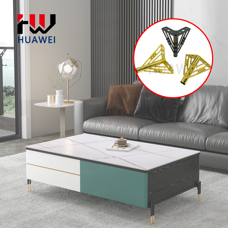 Support Customization Y Shape Furniture Table Cabinet Foot Sofa Metal Gold Leg Slant Feet Living Room High Quality Chair Legs