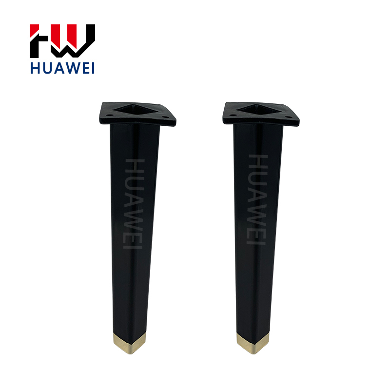HUAWEI Black Bevel Cone Diamond Furniture Cabinet Feet Sofa Leg Bed Feet Plastic foot