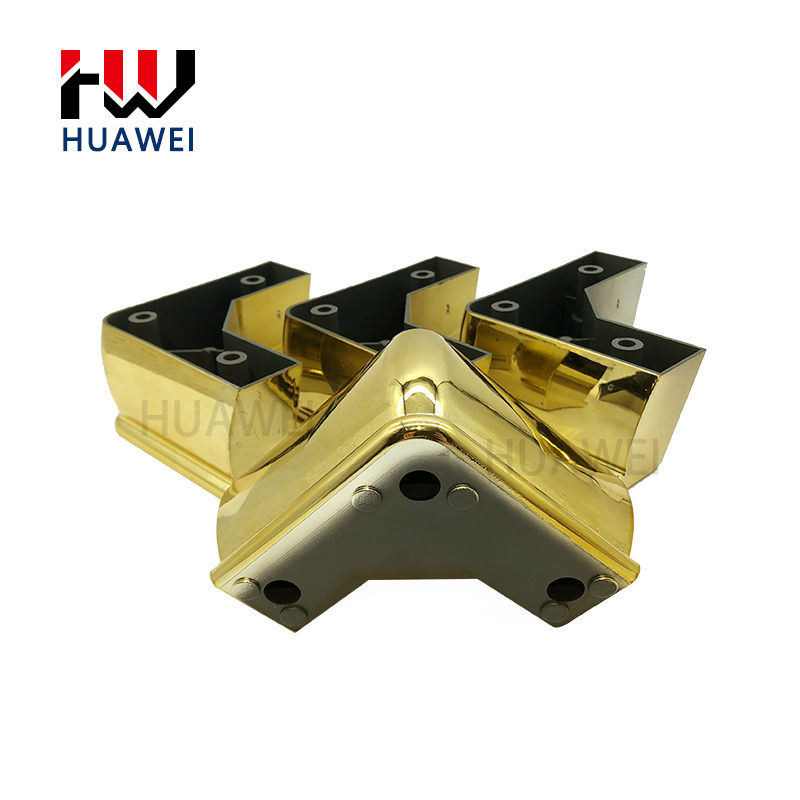 Gold Color V Shape Kitchen for Furniture Sofa Plastic Cabinets Table Feet