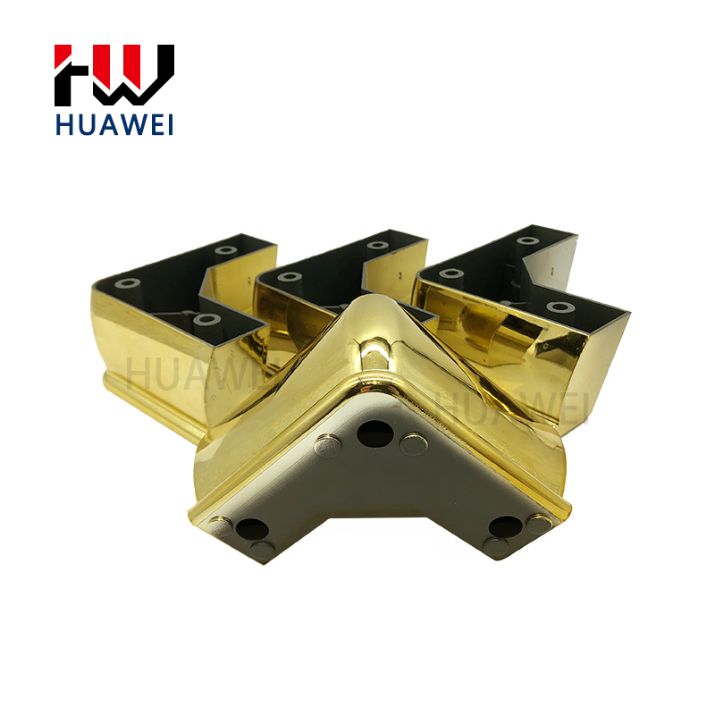 Gold Color V Shape Kitchen for Furniture Sofa Plastic Cabinets Table Feet