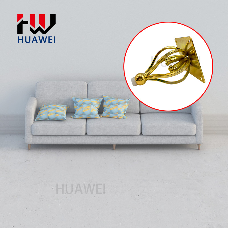 Round Cone Shape Furniture Couch Legs Coffee Table Cabinet Foot Sofa Metal Iron Gold Spiral Flower Pattern Leg Bed Chair Feet