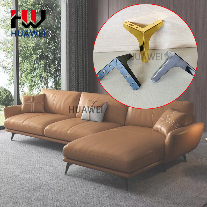 10mm Furniture Hardware Accessories Metal Plating Polishing Sofa Legs Bed Foot Chair Feet Coffee Table Leg for Bedroom