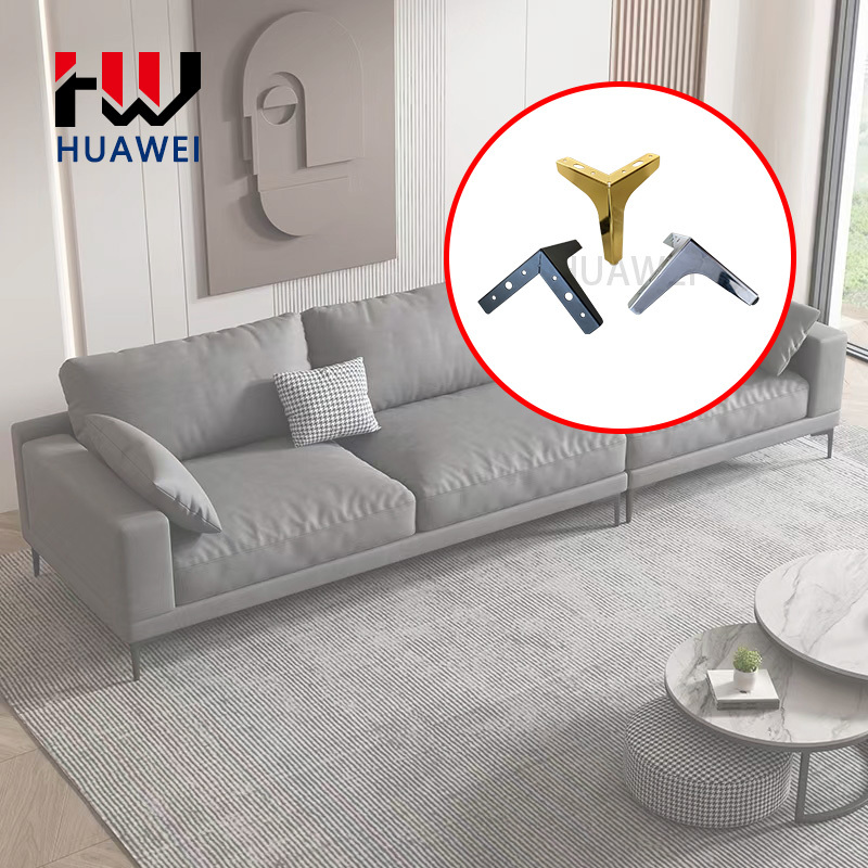 10mm Furniture Hardware Accessories Metal Plating Polishing Sofa Legs Bed Foot Chair Feet Coffee Table Leg for Bedroom