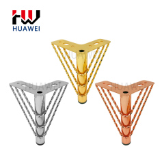 15mm Furniture Accessories Plating Polishing Sofa Metal Cabinet Legs Bed Foot Chair Feet Coffee Table Leg Couch