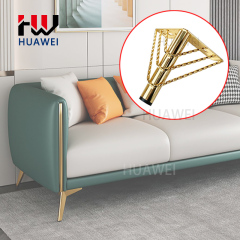 15mm Furniture Accessories Plating Polishing Sofa Metal Cabinet Legs Bed Foot Chair Feet Coffee Table Leg Couch