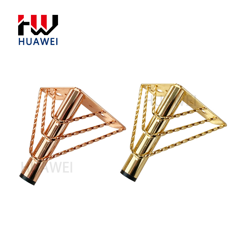 15mm Furniture Accessories Plating Polishing Sofa Metal Cabinet Legs Bed Foot Chair Feet Coffee Table Leg Couch