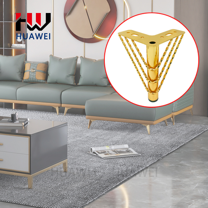 15mm Furniture Accessories Plating Polishing Sofa Metal Cabinet Legs Bed Foot Chair Feet Coffee Table Leg Couch