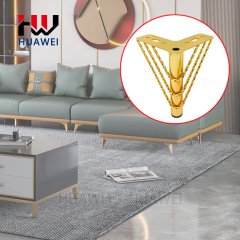 15mm Furniture Accessories Plating Polishing Sofa Metal Cabinet Legs Bed Foot Chair Feet Coffee Table Leg Couch