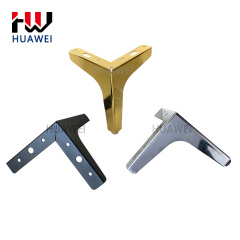 10mm Furniture Hardware Accessories Metal Plating Polishing Sofa Legs Bed Foot Chair Feet Coffee Table Leg for Bedroom