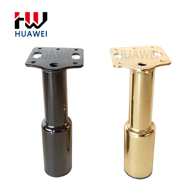 HUAWEI Hardware Manufacturer 15cm Furniture Leg Accessories Gold Black Metal Cabinet Leg For Sofa