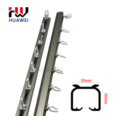 Huawei Modern Curtain Components On The Wall With Endcap In Turkey White Aluminum Concealed S Fold Curtain Track Rail