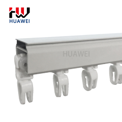 Huawei Hotel Rooms Wall Mounted Durable Ripple Curtain Rails Ceiling Aluminium Recessed Hidden Curtain Poles Tracks