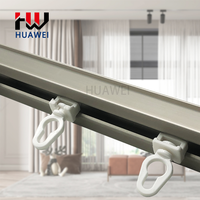 Huawei Modern Curtain Components On The Wall With Endcap In Turkey White Aluminum Concealed S Fold Curtain Track Rail