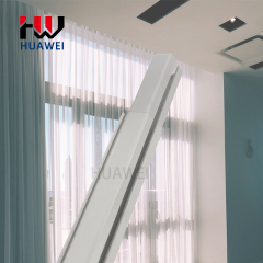 Huawei Hotel Rooms Wall Mounted Durable Ripple Curtain Rails Ceiling Aluminium Recessed Hidden Curtain Poles Tracks