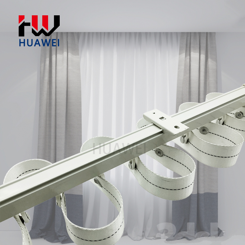 Huawei Curtain Tracks Manufacturer Aluminum Alloy S Wave Thick 2MM Silent Ceiling Balcony Poles Rail Curtain Track