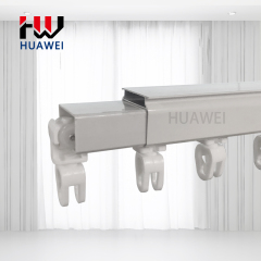 Huawei Hotel Rooms Wall Mounted Durable Ripple Curtain Rails Ceiling Aluminium Recessed Hidden Curtain Poles Tracks