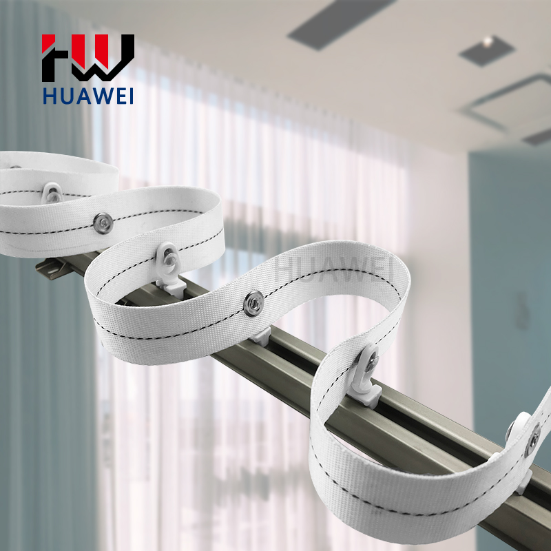 Huawei Modern Curtain Components On The Wall With Endcap In Turkey White Aluminum Concealed S Fold Curtain Track Rail